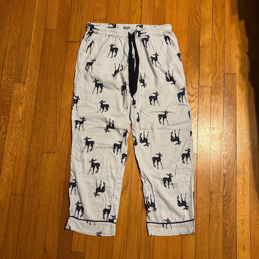 Aerie Blue Deer Cotton Pajama Bottoms Women’s M